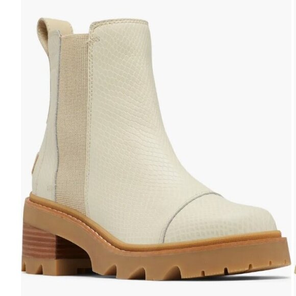 Sorel Joan Now Waterproof Chelsea Boot Bleached Ceramic Gum Size 8 NWOT - Picture 1 of 14